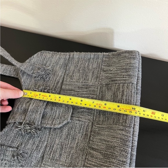 Vintage Au Terroir Hand Loomed Wool Tote Bag - Made in Quebec Canada 🇨🇦 - Picture 12 of 13